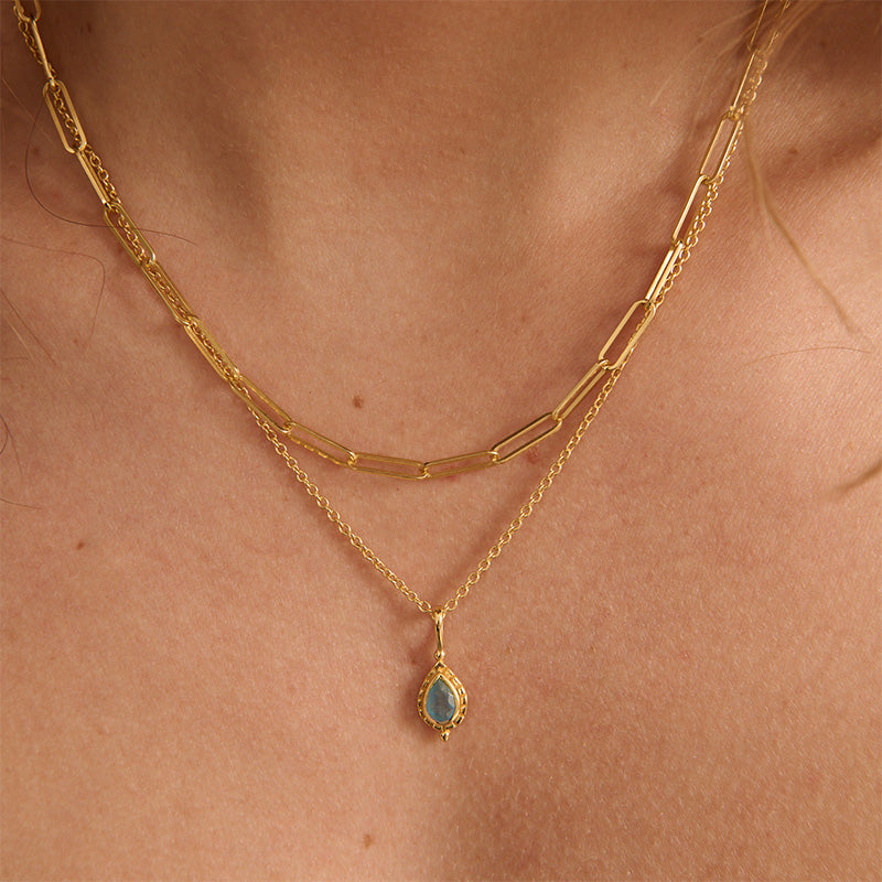 MARCH AQUAMARINE BIRTHSTONE CHARM