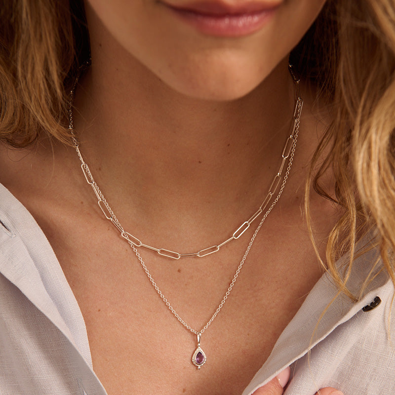 OCTOBER PINK TOURMALINE BIRTHSTONE CHARM