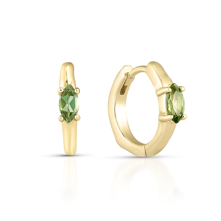 APATITE MARQUISE GOLD HUGGIES