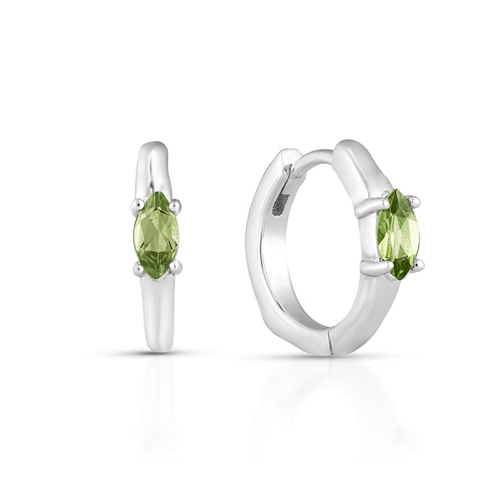 APATITE MARQUISE SILVER HUGGIES