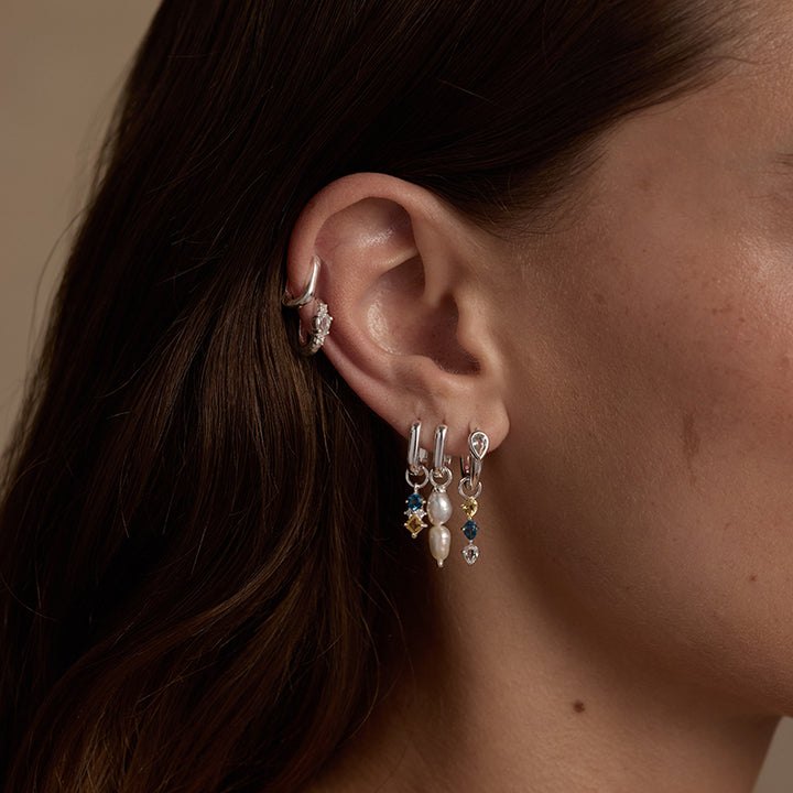 LOTTIE TOPAZ SILVER EAR CANDY STACK