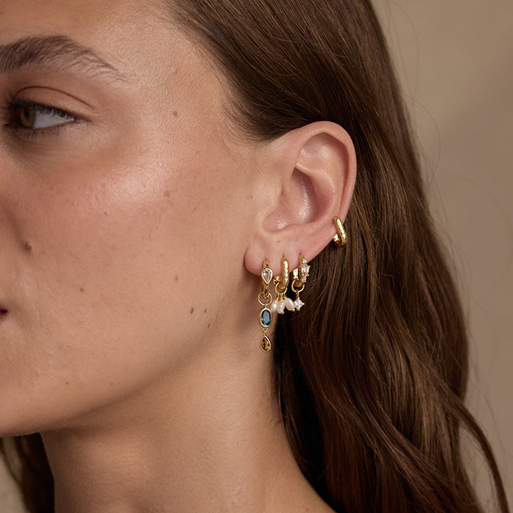 TEXTURED TOPAZ GOLD HUGGIES