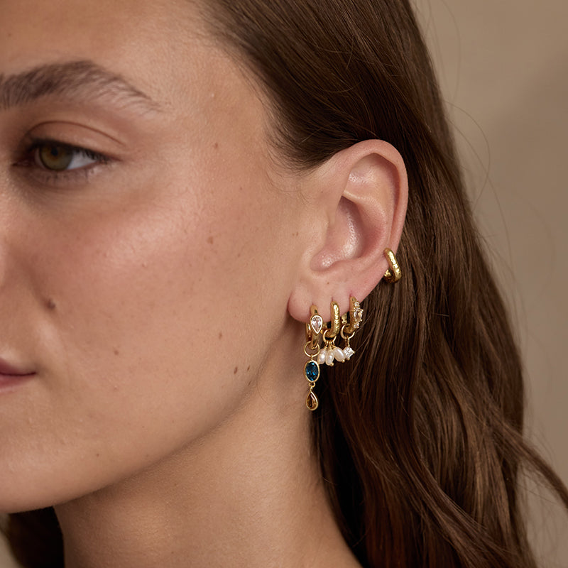 HELENA TOPAZ SILVER CHARM