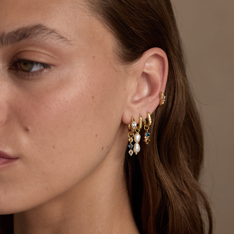 LOTTIE TOPAZ GOLD EAR CANDY STACK