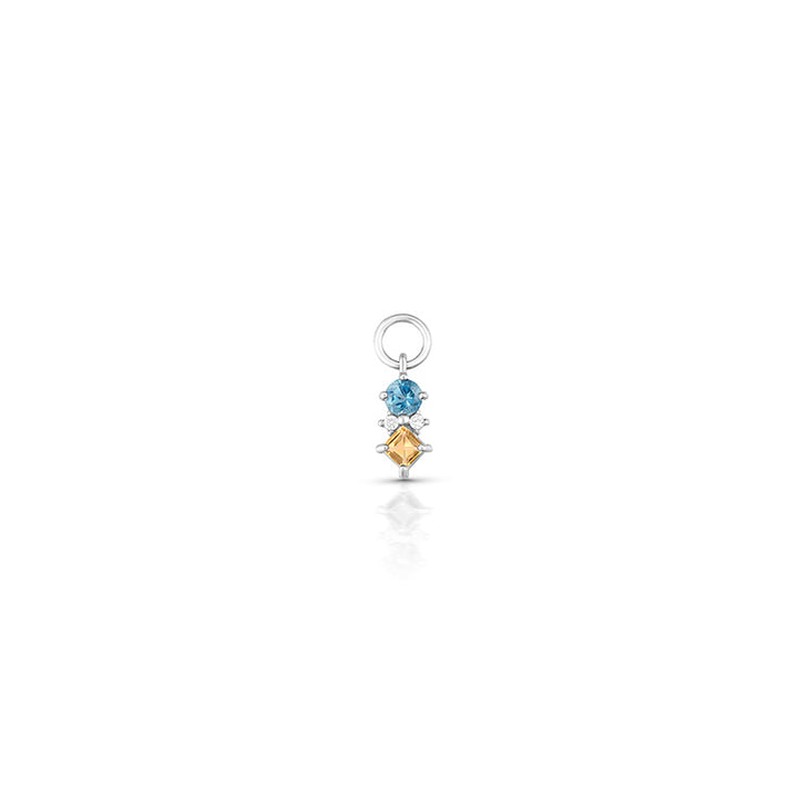 FARAH TOPAZ SILVER CHARM