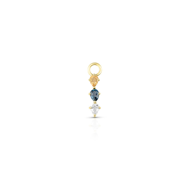 LOTTIE TOPAZ GOLD CHARM