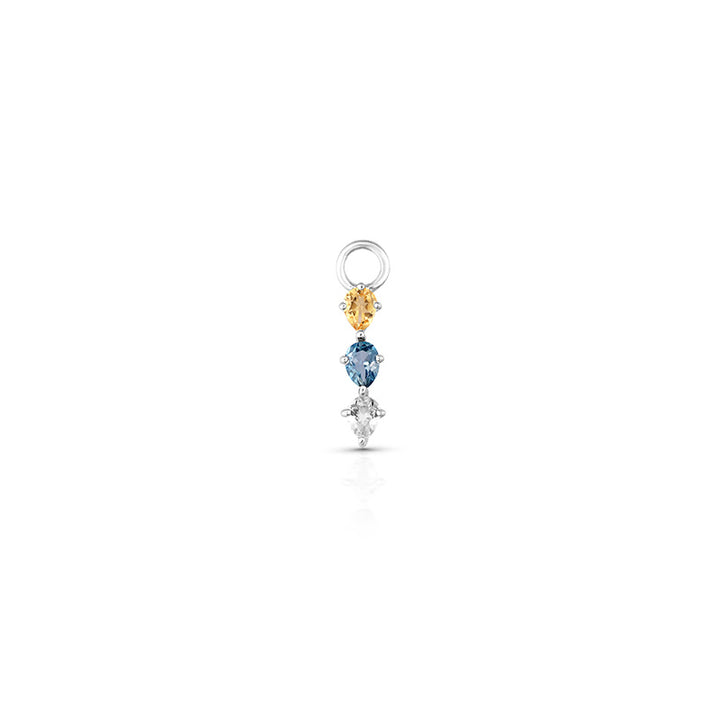 LOTTIE TOPAZ SILVER CHARM