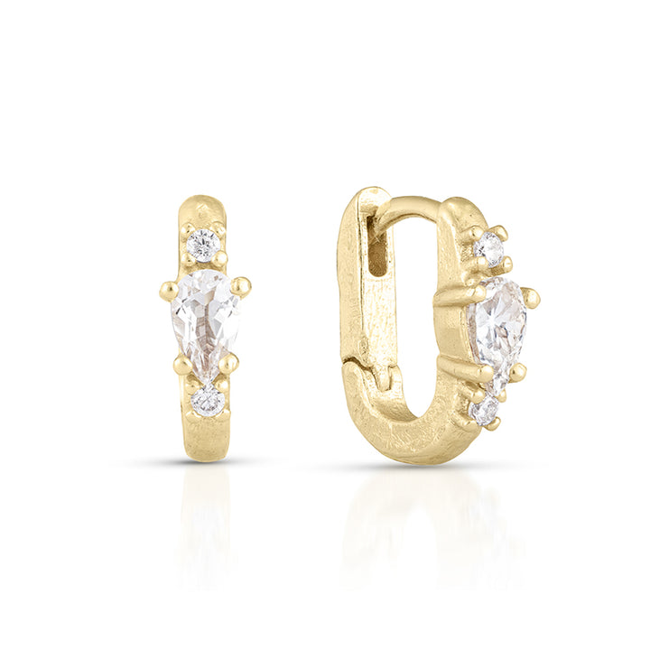 TEXTURED TOPAZ GOLD HUGGIES