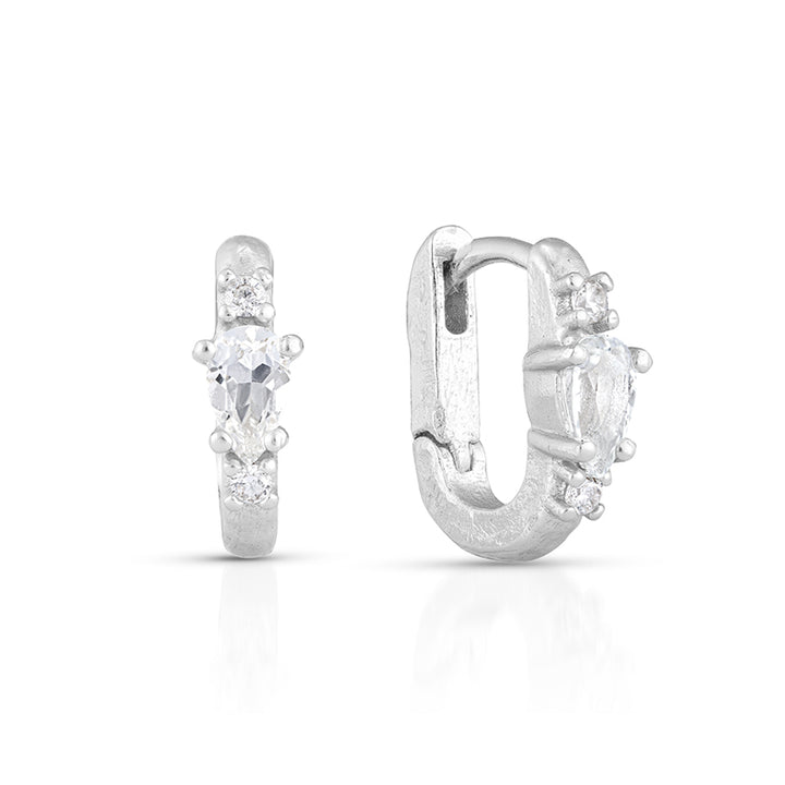 TEXTURED TOPAZ SILVER HUGGIES