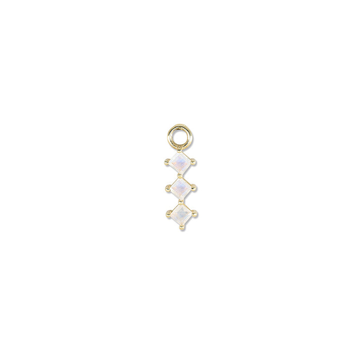 TRIO MOONSTONE EARRING CHARM