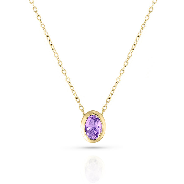 FEBRUARY AMETHYST BIRTHSTONE NECKLACE