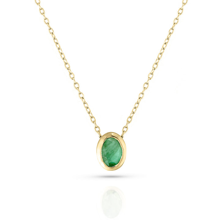 MAY EMERALD BIRTHSTONE NECKLACE