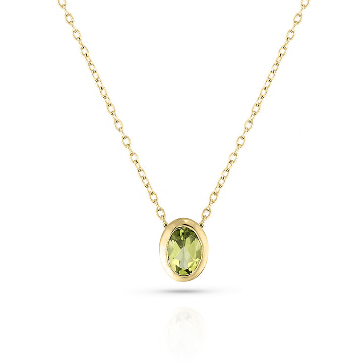 AUGUST PERIDOT BIRTHSTONE NECKLACE