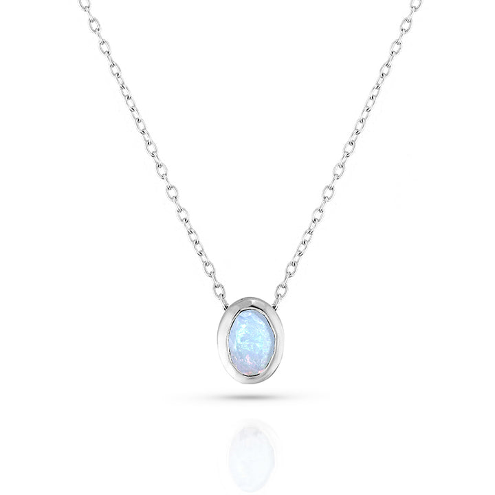 OCTOBER OPAL BIRTHSTONE NECKLACE