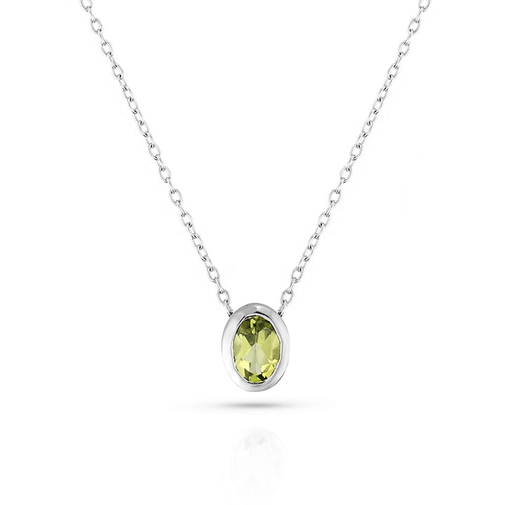 AUGUST PERIDOT BIRTHSTONE NECKLACE