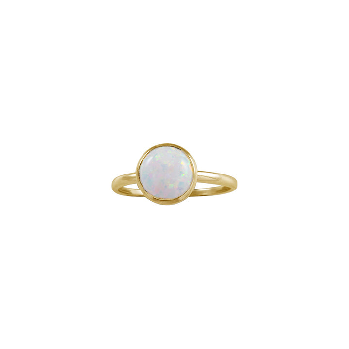 ROUND CZELLINE OPAL RING