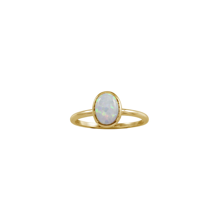 OVAL CZELLINE OPAL RING