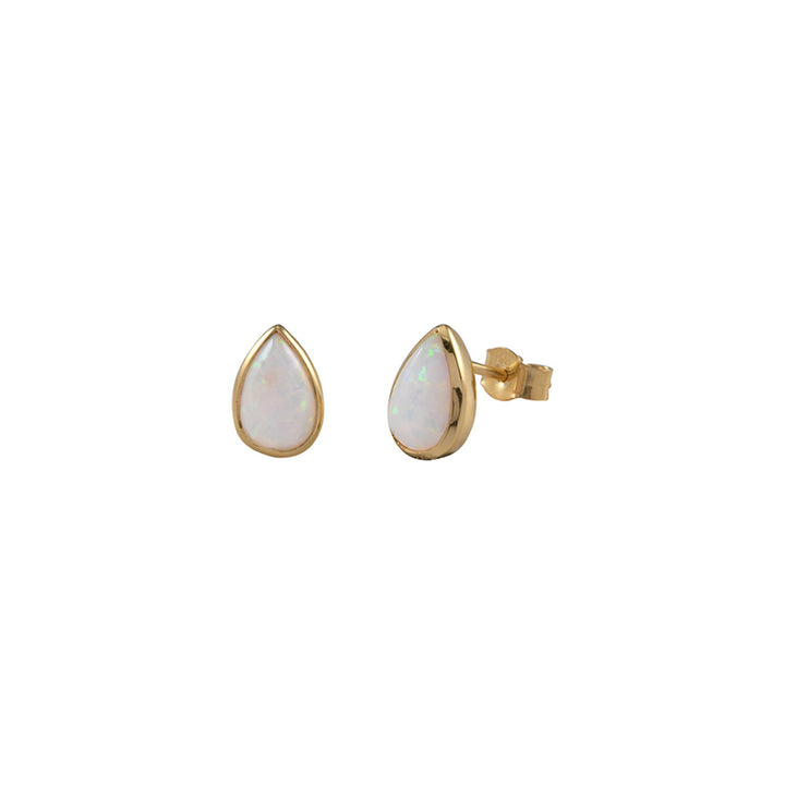 PEAR SHAPE CZELLINE OPAL STUDS