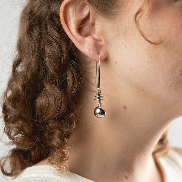 ROD DISC AND BALL EARRINGS