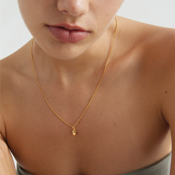 NOVEMBER ENGRAVABLE CITRINE BIRTHSTONE NECKLACE