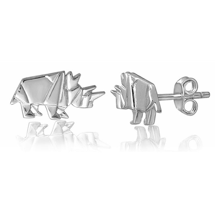ORIGAMI RHINO EARRINGS
