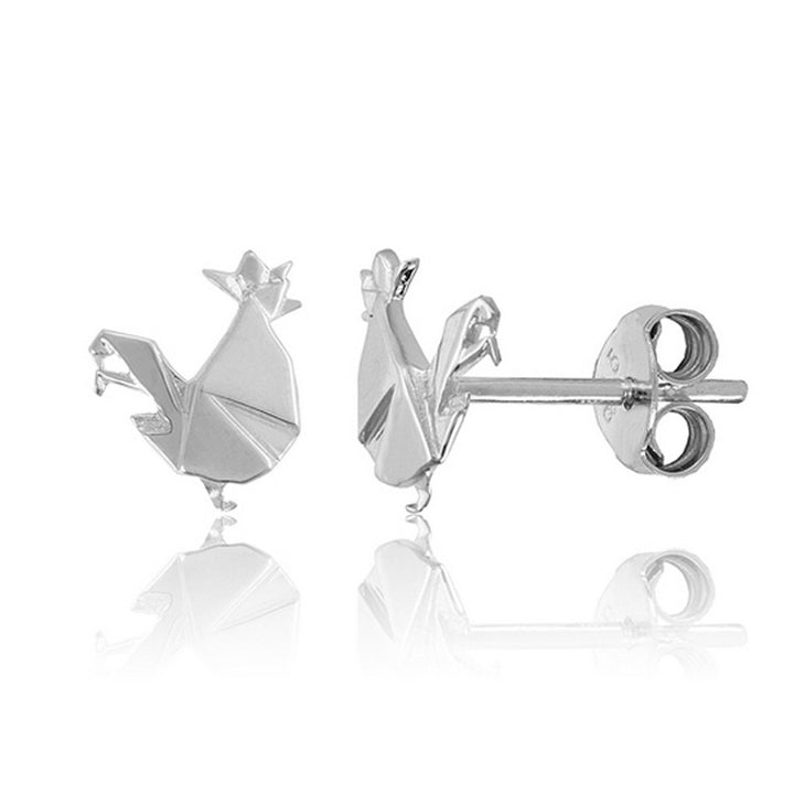 ORIGAMI ROOSTER EARRINGS