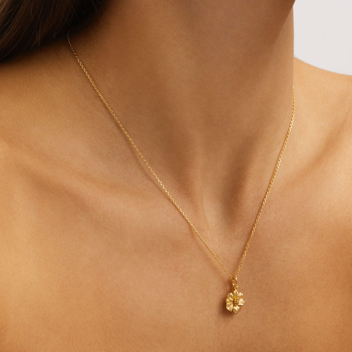 COSMOS OCTOBER BIRTH FLOWER NECKLACE
