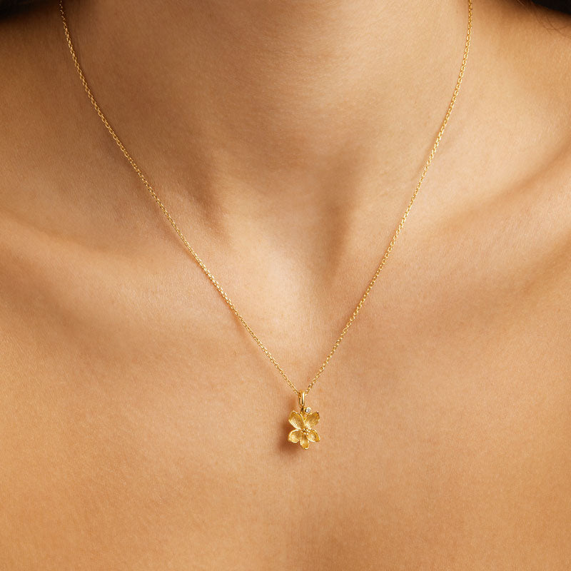 VIOLET FEBRUARY BIRTH FLOWER NECKLACE