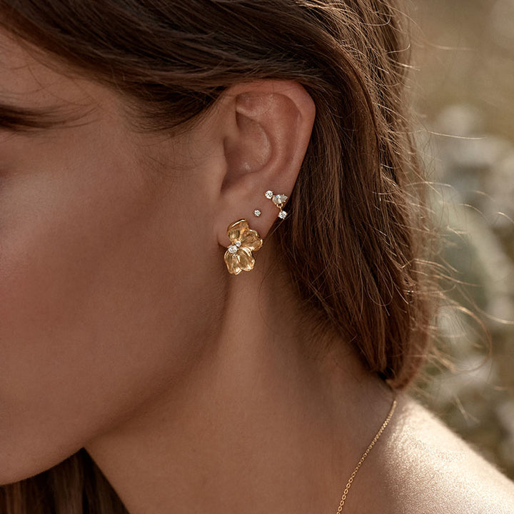 SERENE LOTUS STATEMENT EARRINGS