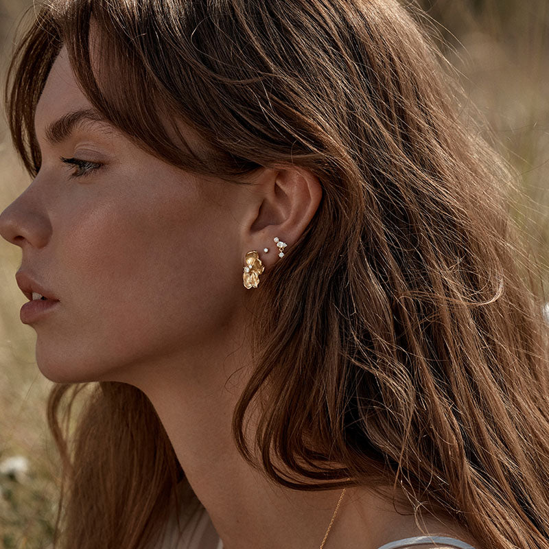 NO RAIN, NO FLOWERS STUD EARRINGS