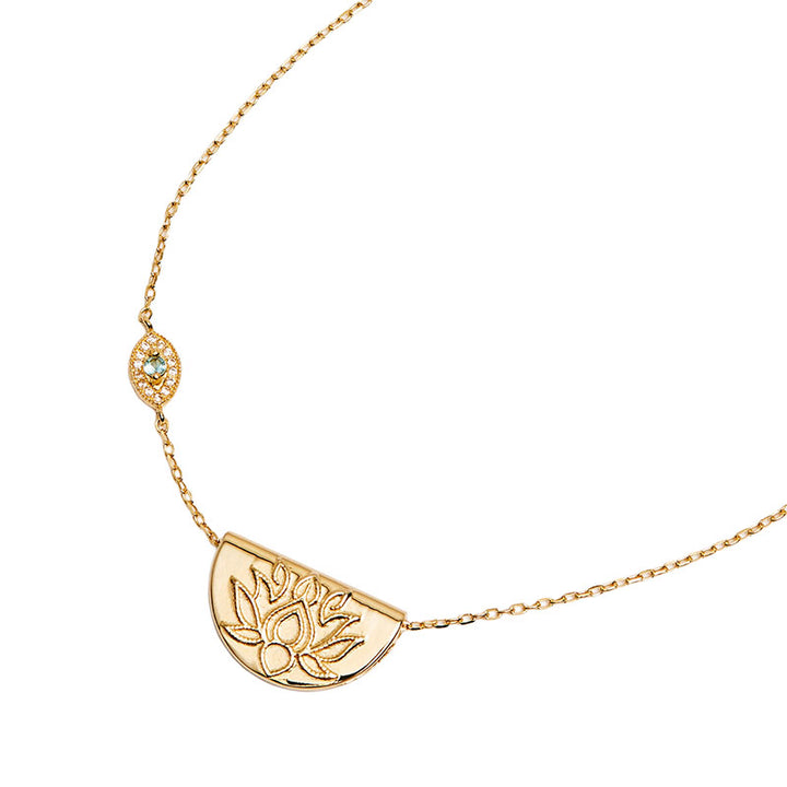 EYE OF PEACE LOTUS NECKLACE