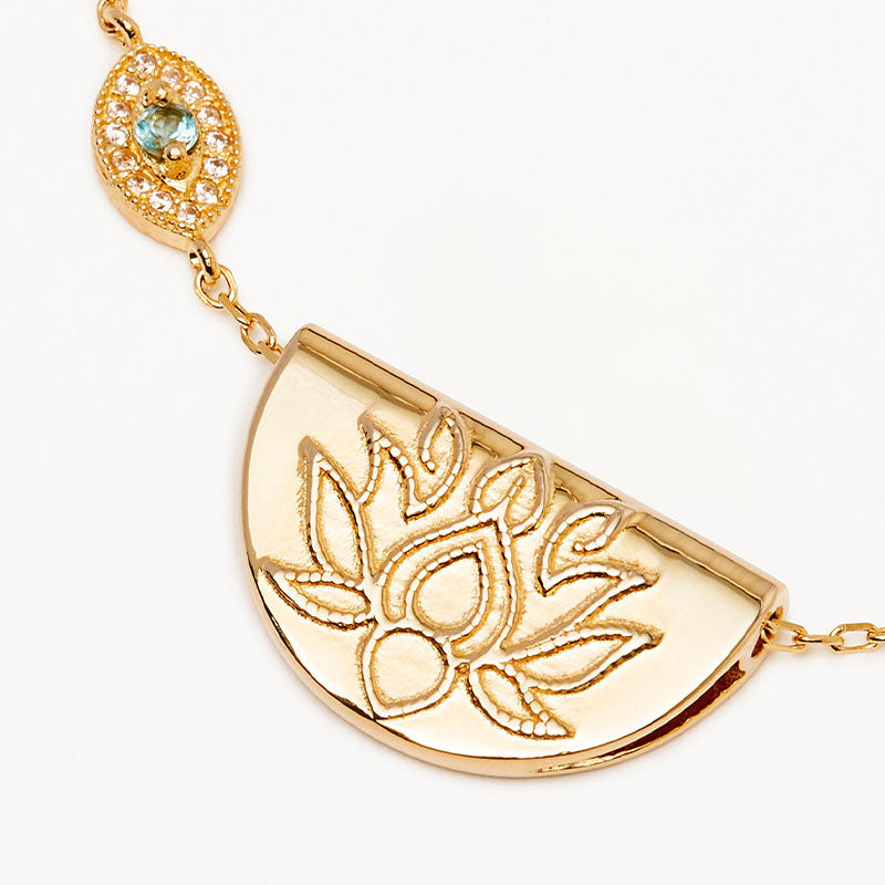 EYE OF PEACE LOTUS NECKLACE