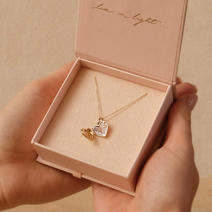 HEART LOTUS LOCKET PENDANT