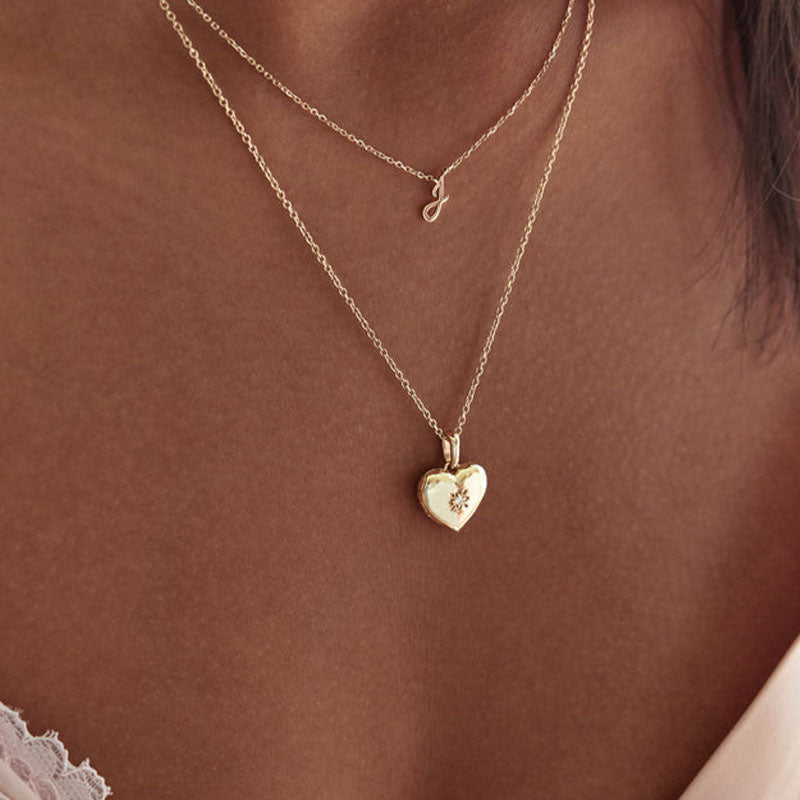 HEART LOTUS LOCKET PENDANT