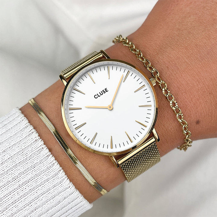 BOHO CHIC GOLD/WHITE WATCH