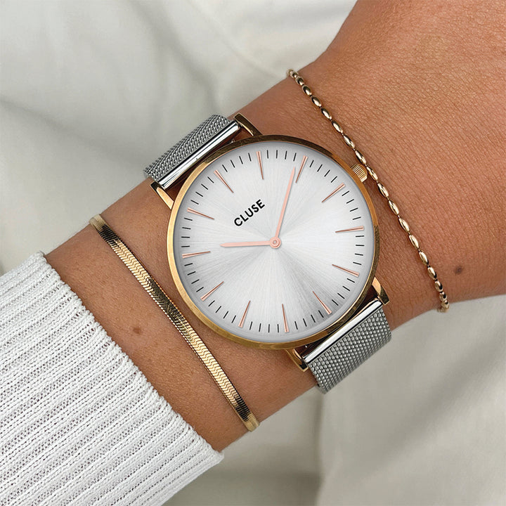 BOHO CHIC ROSE GOLD/SILVER WATCH