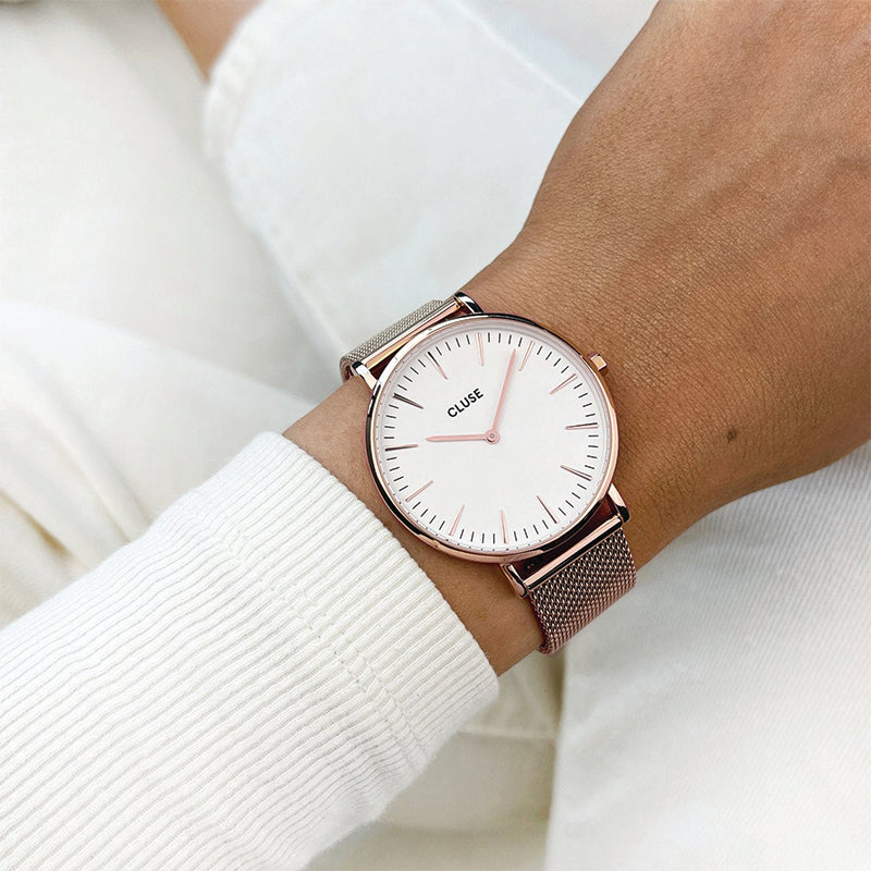 BOHO CHIC ROSE GOLD/WHITE WATCH
