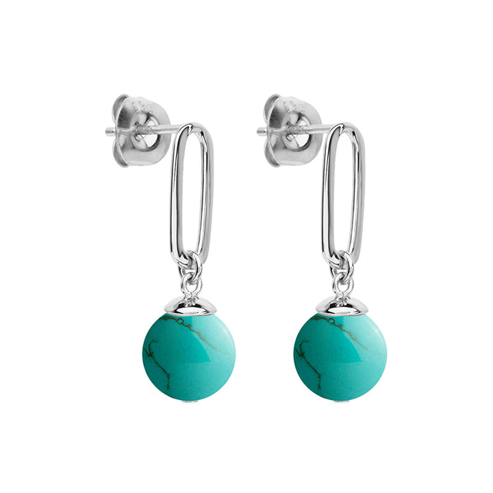 THE ENCHANTRESS TURQUOISE DROP STUD EARRINGS