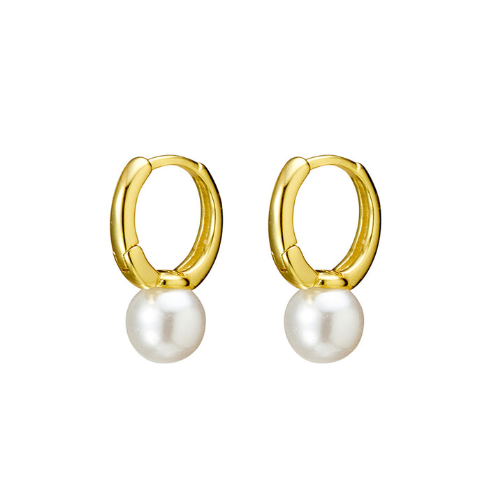 HOOP EARRINGS WITH PEARL