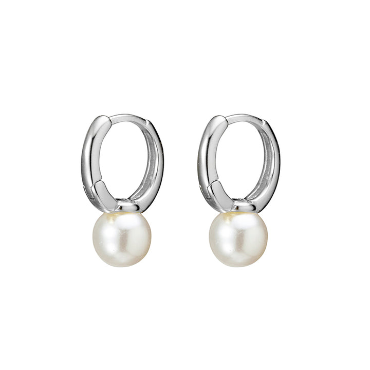 HOOP EARRINGS WITH PEARL