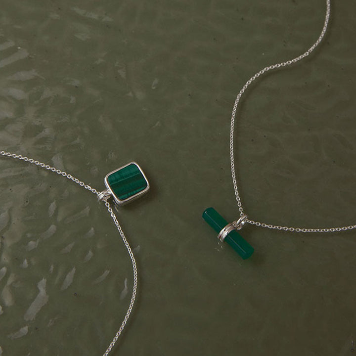 MALACITE PENDANT NECKLACE