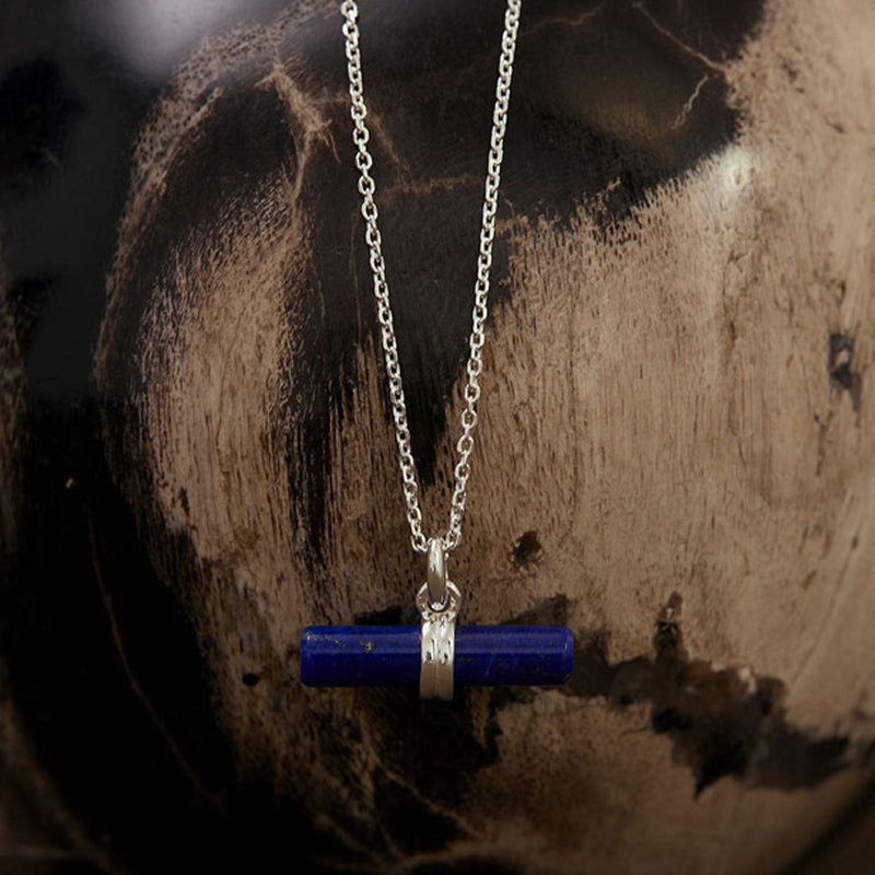 LAPIS T-BAR NECKLACE