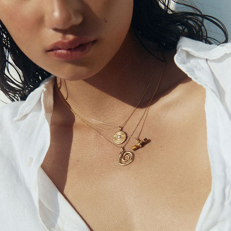 TIGERS EYE T-BAR NECKLACE