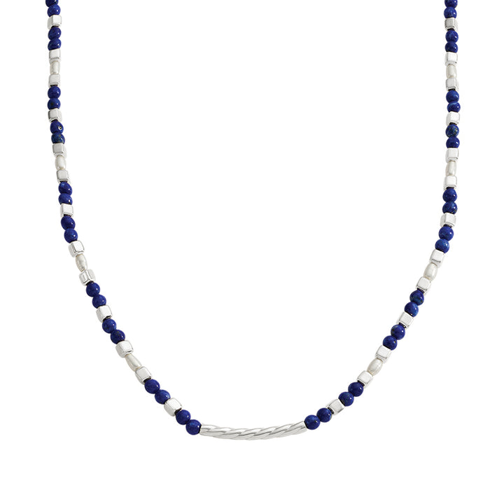 LAPIS BEADED NECKLACE