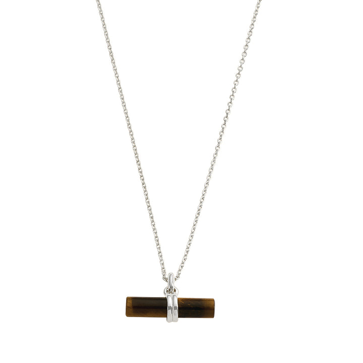TIGERS EYE T-BAR NECKLACE