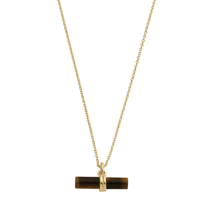 TIGERS EYE T-BAR NECKLACE