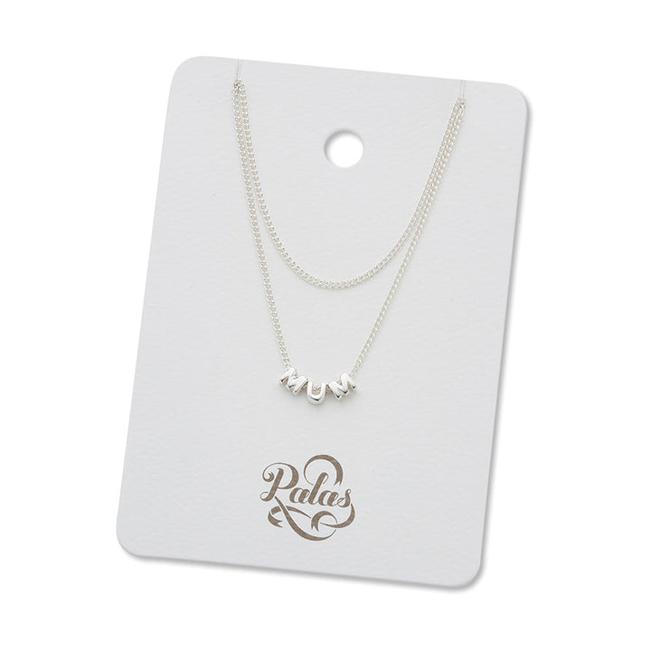 MUM TINY LOVE LETTER NECKLACE SILVER