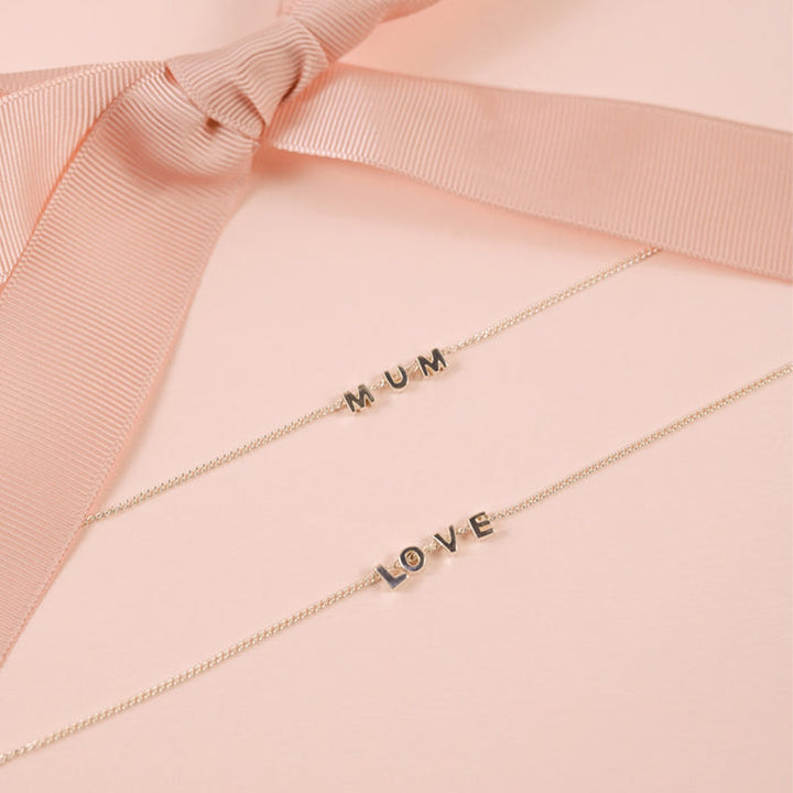 MUM TINY LOVE LETTER NECKLACE SILVER