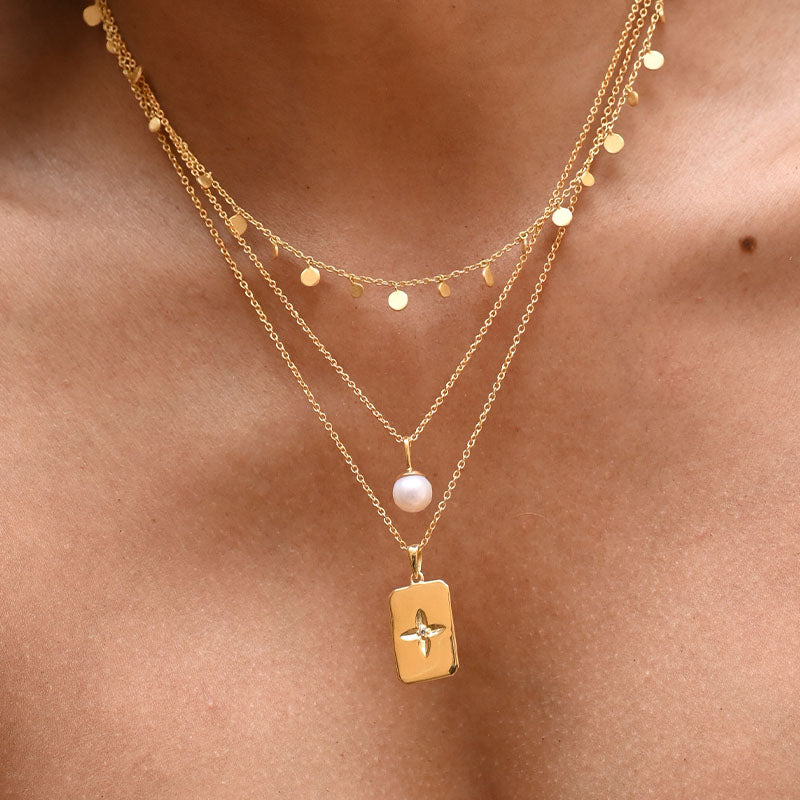 DESERT FLOWER RECTANGLE NECKLACE