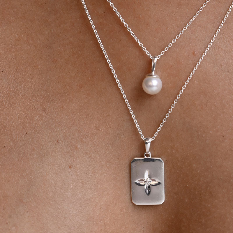 DESERT FLOWER RECTANGLE NECKLACE